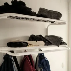 Classic 650 hat shelf, Black/black, 2 levels, 50 cm