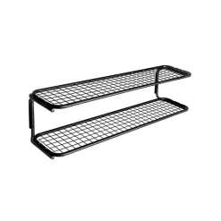 Classic 650 shoe shelf, Black/black, 2 levels, 90 cm