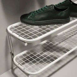 Classic 650 shoe shelf, Black/chrome, 2 levels, 100 cm