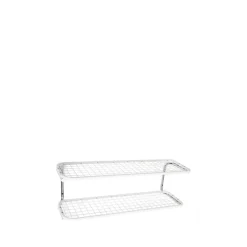 Classic 650 shoe shelf, White/chrome, 2 levels, 80 cm