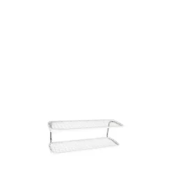 Classic 650 shoe shelf, White/chrome, 2 levels, 50 cm