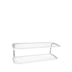 Classic 650 shoe shelf, White/chrome, 2 levels, 90 cm