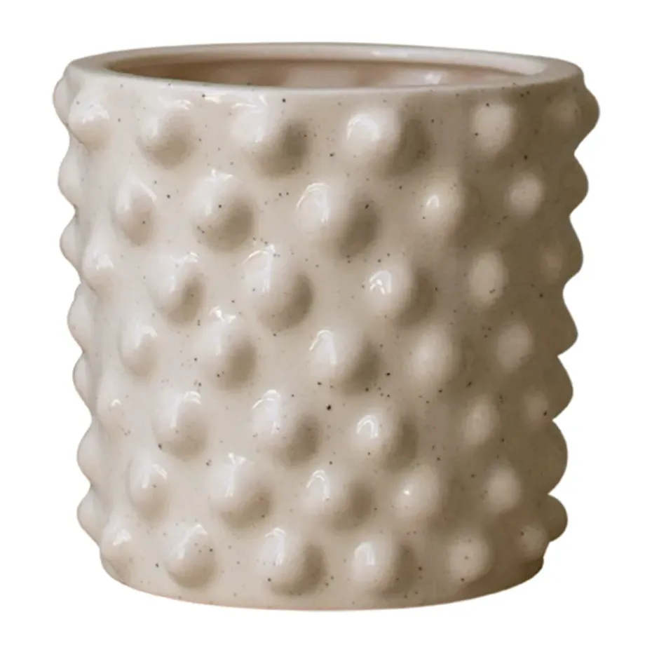 Cloudy flower pot vanilla, Mini Ø15 cm