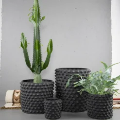Cloudy pot dark grey, mini, Ø 15 cm