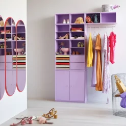 COAT hat shelf with clothes rails, Fennel 144, incl. suspension