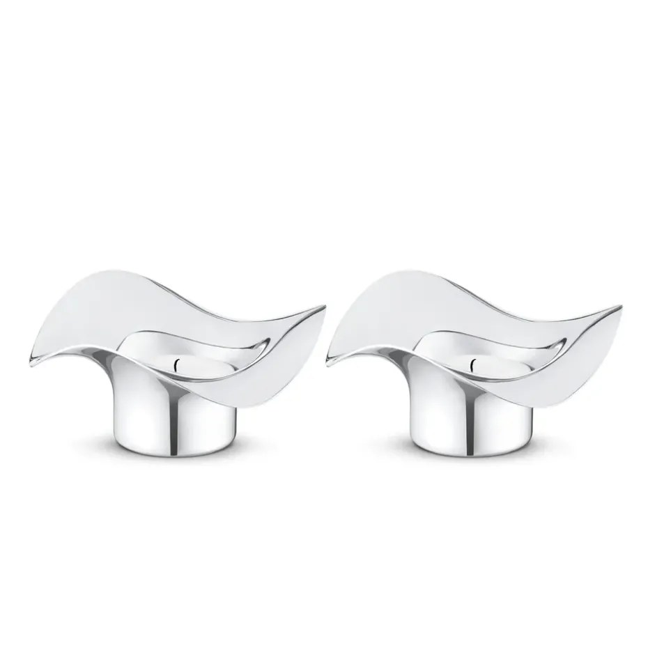 Cobra candle holder 2-pack, stainless steel