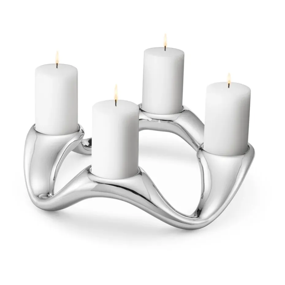 Cobra candle sticks Ø33 cm, Stainless steel