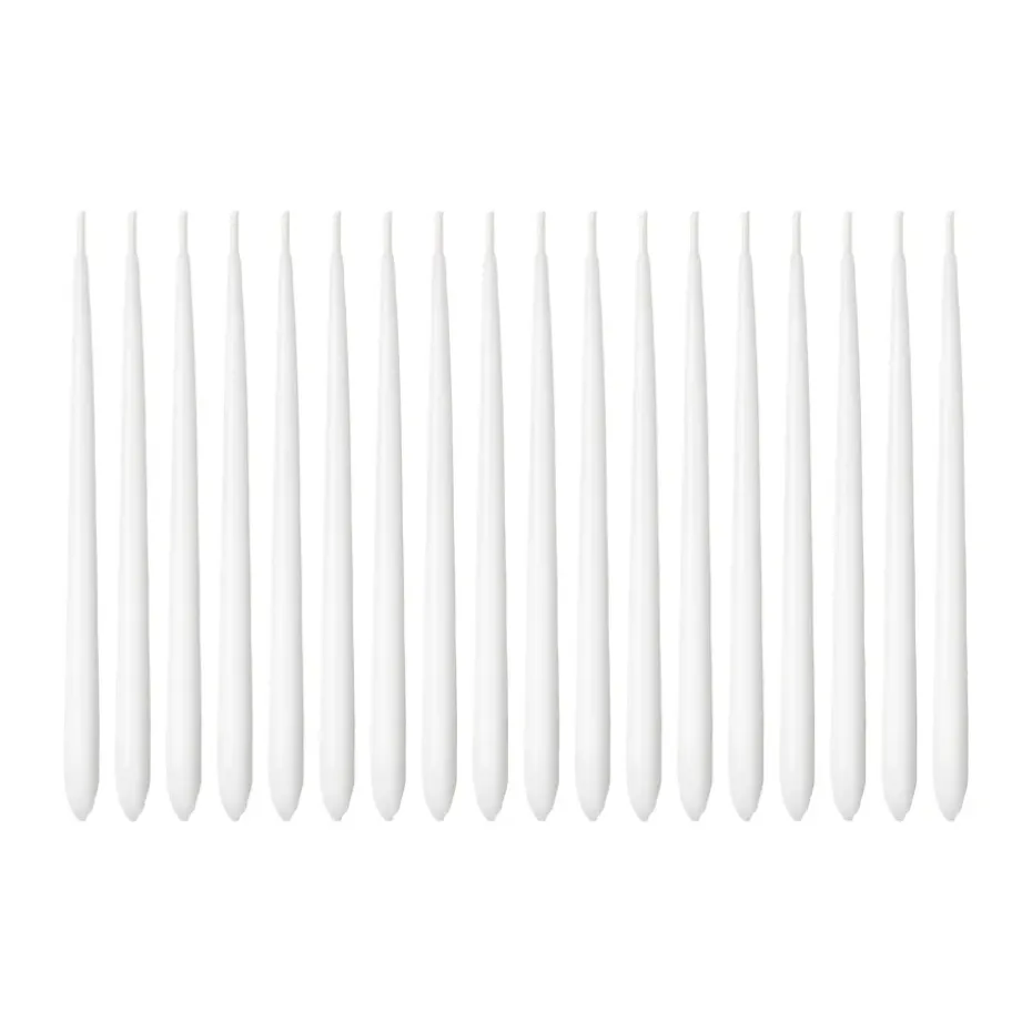 Cobra Hanukkah candles 18-pack, White