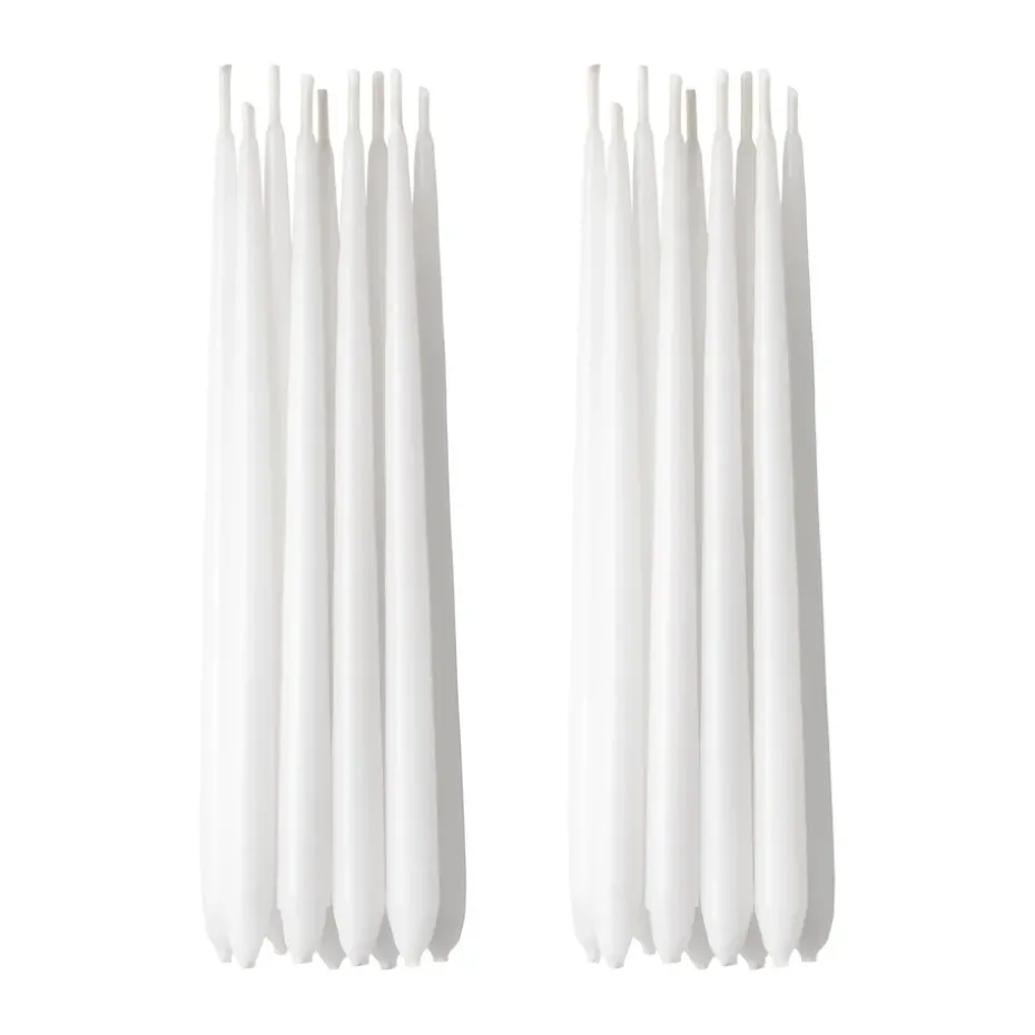 Cobra Hanukkah candles 18-pack, White