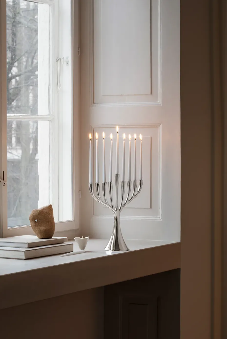 Cobra Hanukkah candles 18-pack, White