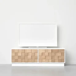 Collect 2016 media bench, White oiled oak-white