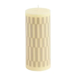 Column Candle block candle small 15 cm, Cream-sand