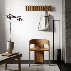 Column hanger, Oak black lacquered