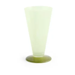 Conical vase, Light green-dark lime, small