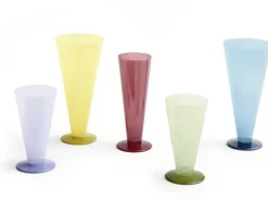 Conical vase, Light green-dark lime, small