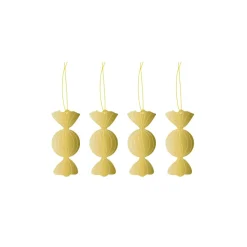 Cooee bauble brass 4-pack, Caramel