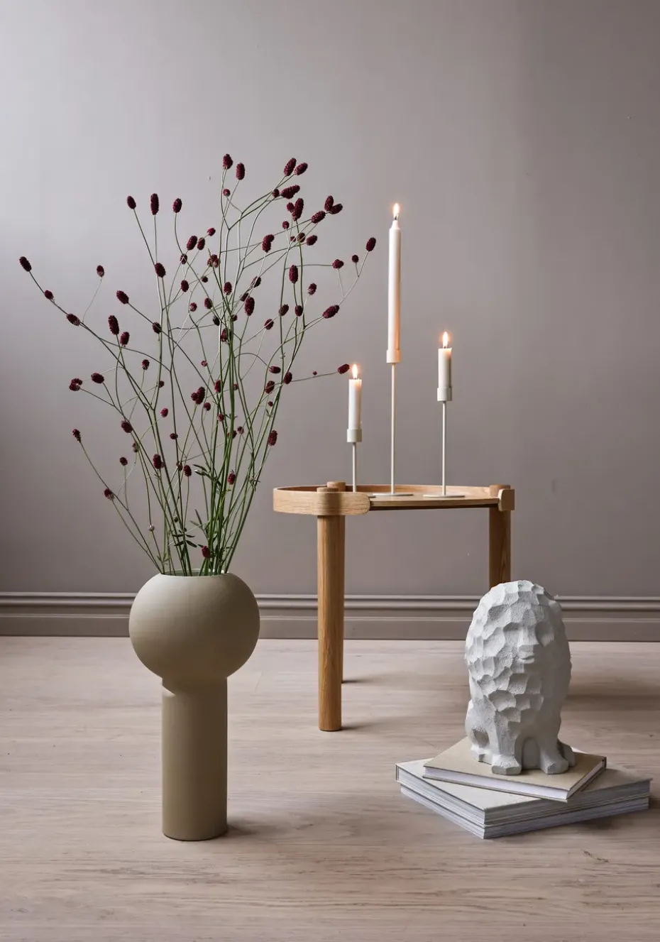 Cooee candle sticks 13 cm, Sand