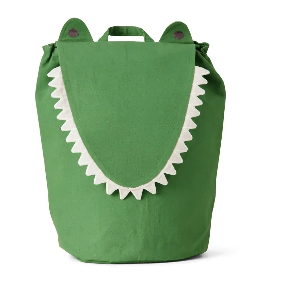 Crocodile storage basket 30x50 cm, Artichoke green