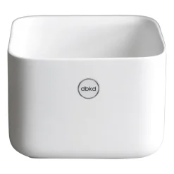 Cube plant low flower pot Ø13 cm, Matte white