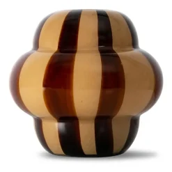 Curlie vase 20 cm, Brown-beige