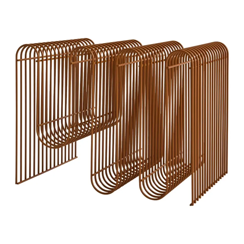 Curva newspaper stand, Amber