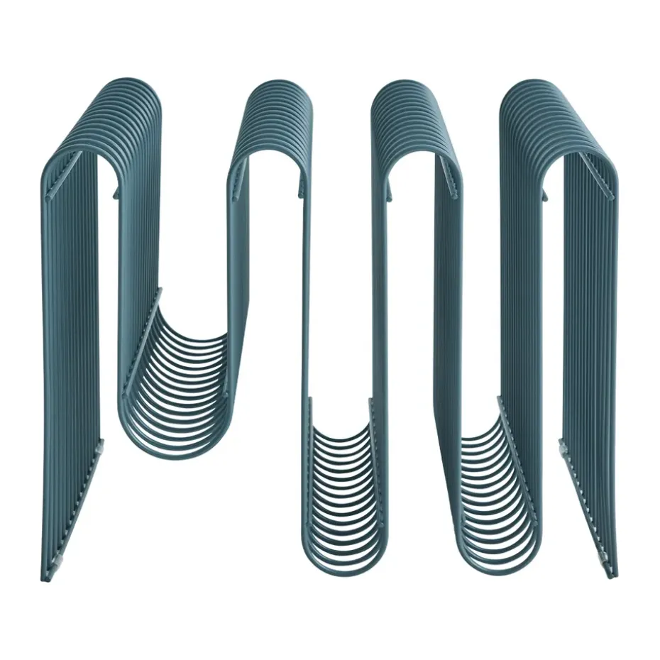 Curva newspaper stand, Dusty blue