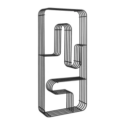 Curva wall shelf rectangular, Black