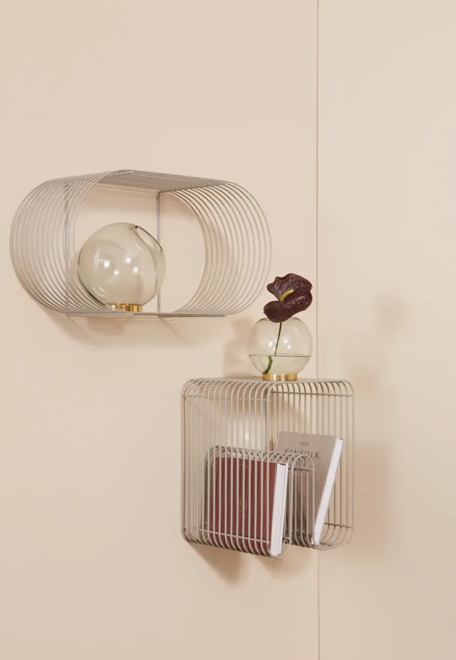 Curva wallshelf, Taupe