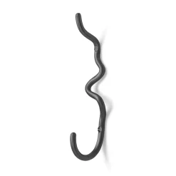 Curvature hook single, Black brass