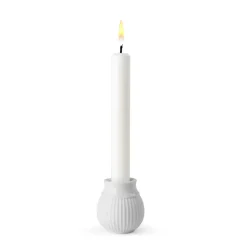 Curve candle sticks 7 cm, White