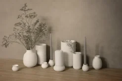 Curve candle sticks 7 cm, White