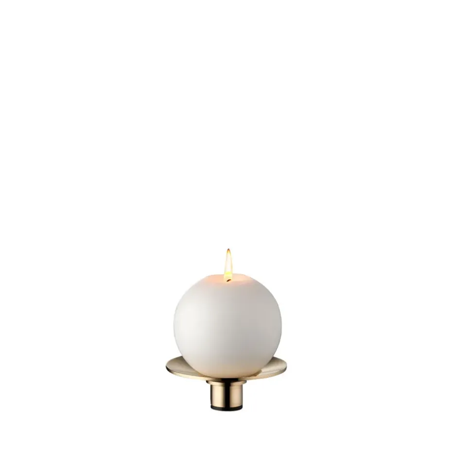 Curve Candlestick, Gold, tray