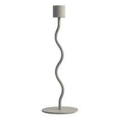 Curved candle holder 23 cm, Sand