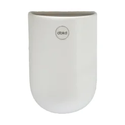 Cut wall-hang flower pot white, medium