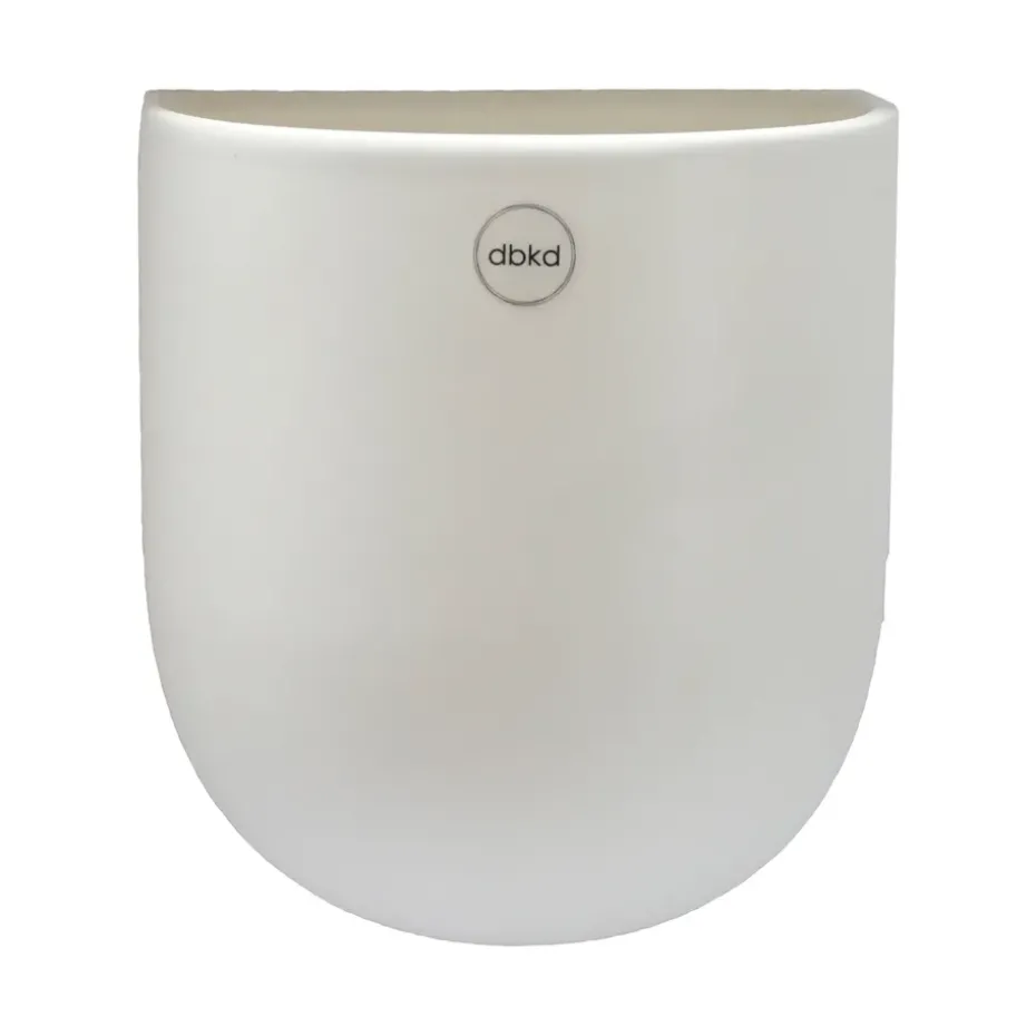 Cut wall-hang flower pot white, large