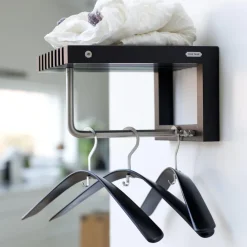 Cutter hat rack mini, black-painted oak