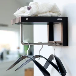 Cutter Mini Wardrobe coat rack with shelf, Teak
