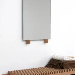 Cutter mirror, Teak