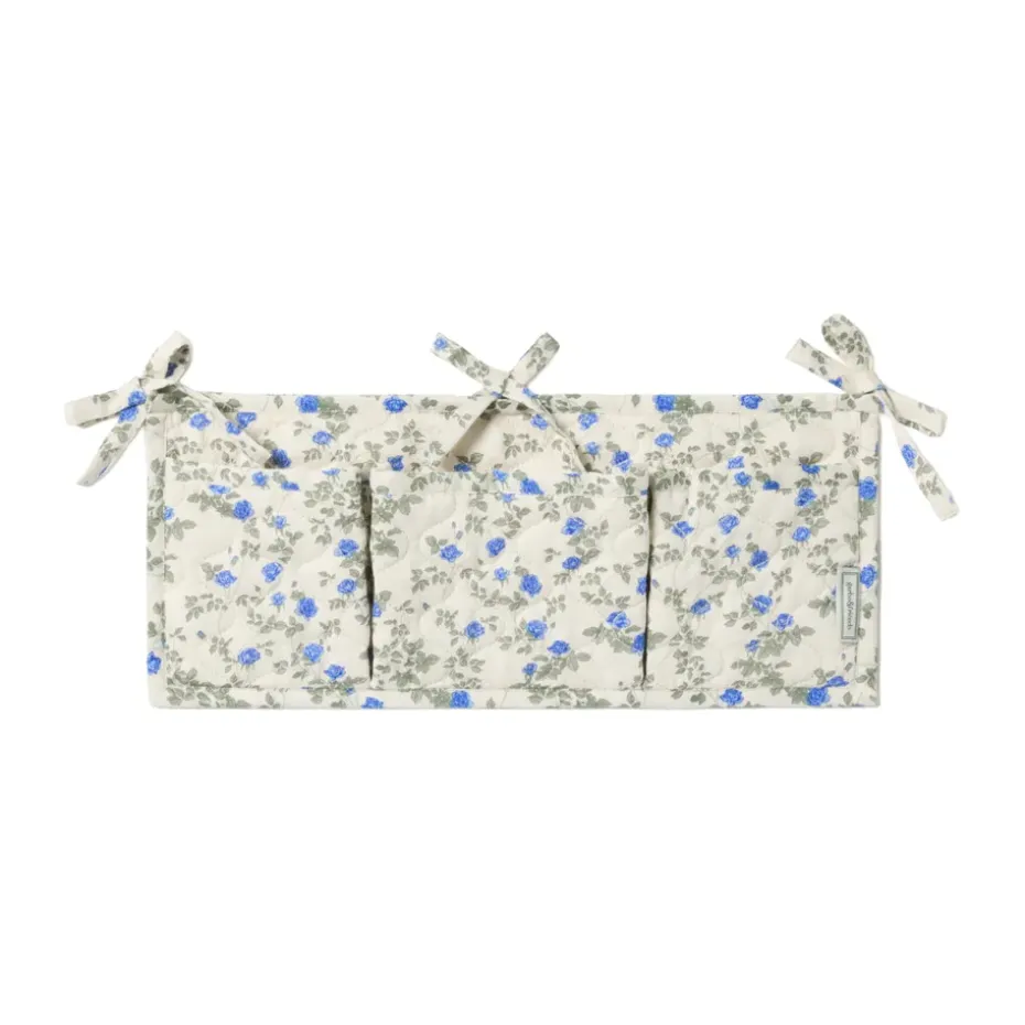 Dainty satin quilted bed pocket, 18x43 cm