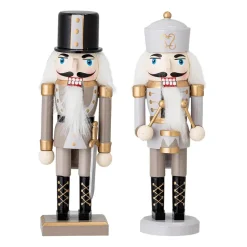 Darren nut cracker decoration 20.5 cm 2 pieces, Gold