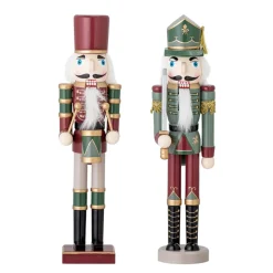 Darren nut cracker decoration 38 cm 2 pieces, Green