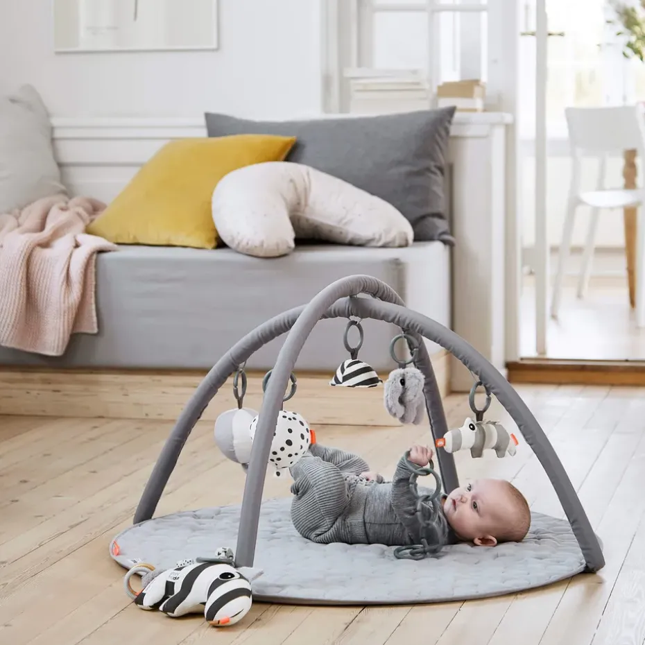 Deer Friends baby gym Ø90 cm, Grey
