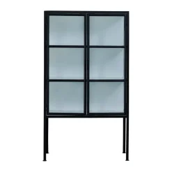 Depot display cabinet 85x40x150 cm, Black-white