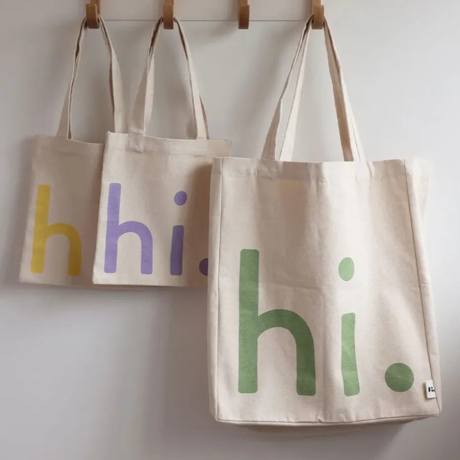 Design Letters hi. bag, Green-pink