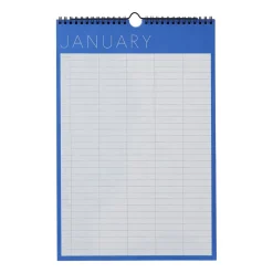Design Letters monthly calendar, Cobalt blue