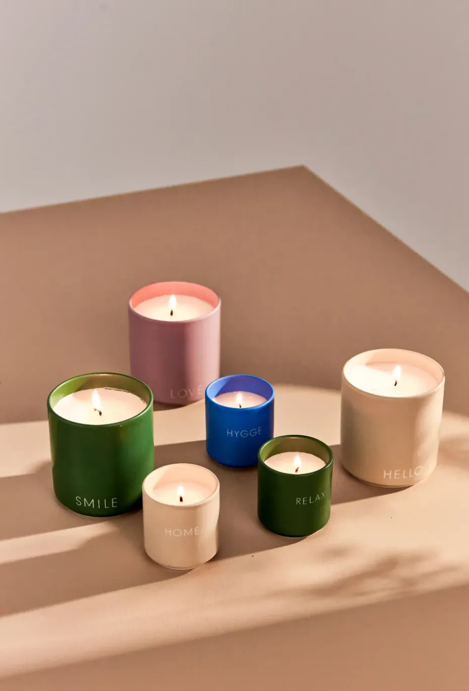 Design Letters scented candle Ø5.5 cm, Home-beige