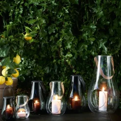 Design with Light candle holder smoke, 25 cm