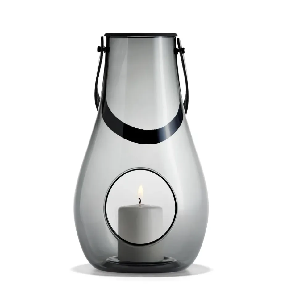 Design with Light candle holder smoke, 29 cm