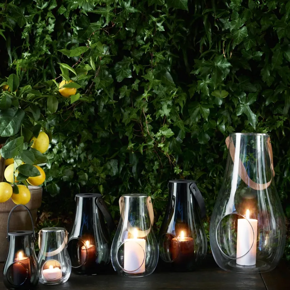 Design with Light candle holder smoke, 29 cm