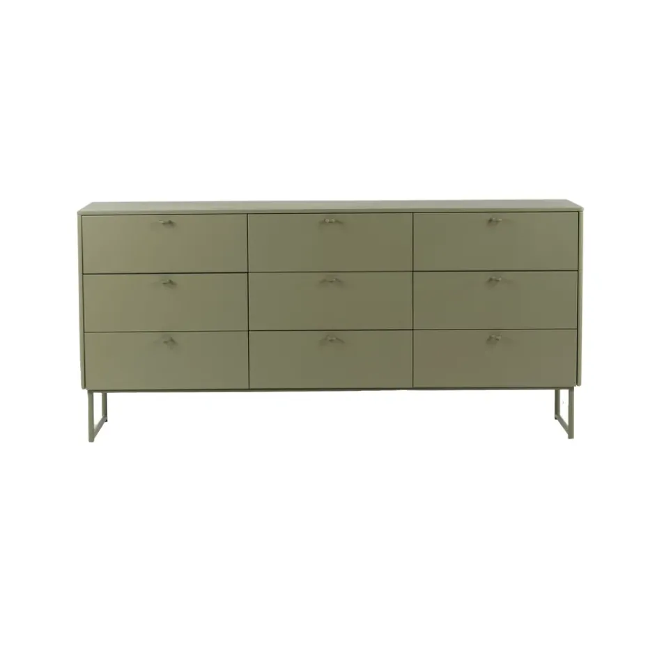 Deus chest of drawers 9 drawers, Olive grey